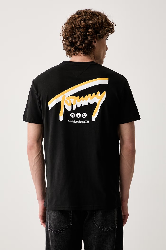 Tommy Jeans majica muška pamučna crna DM0DM23542