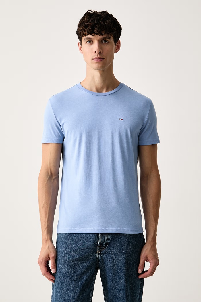 Tommy Jeans tričko pánske s bavlnou modrá DM0DM20363.