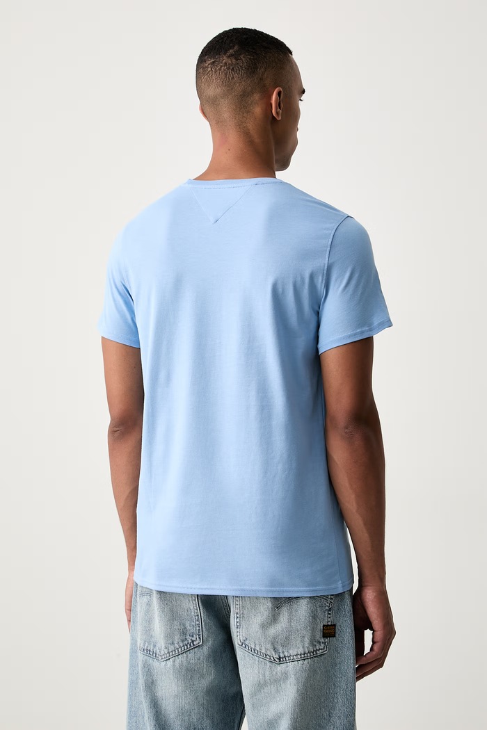 Oblečení Tommy Jeans tričko pánské bavlněné DM0DM04411. modrá