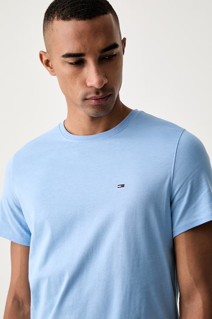 Tommy Jeans tričko pánské bavlněné modrá DM0DM04411.