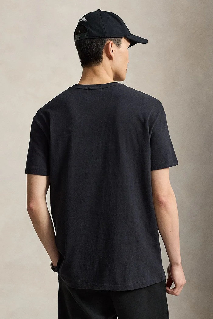 Polo Ralph Lauren T-shirt basic męski bawełniany 710B31422 czarny AW26