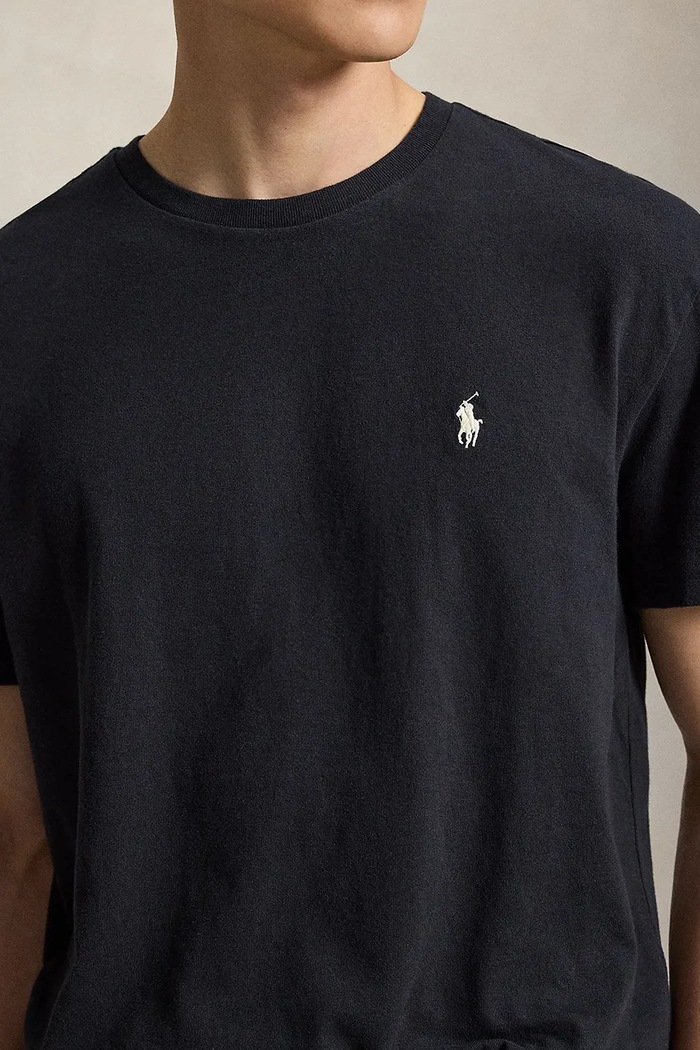 Polo Ralph Lauren T-shirt basic męski bawełniany czarny 710B31422