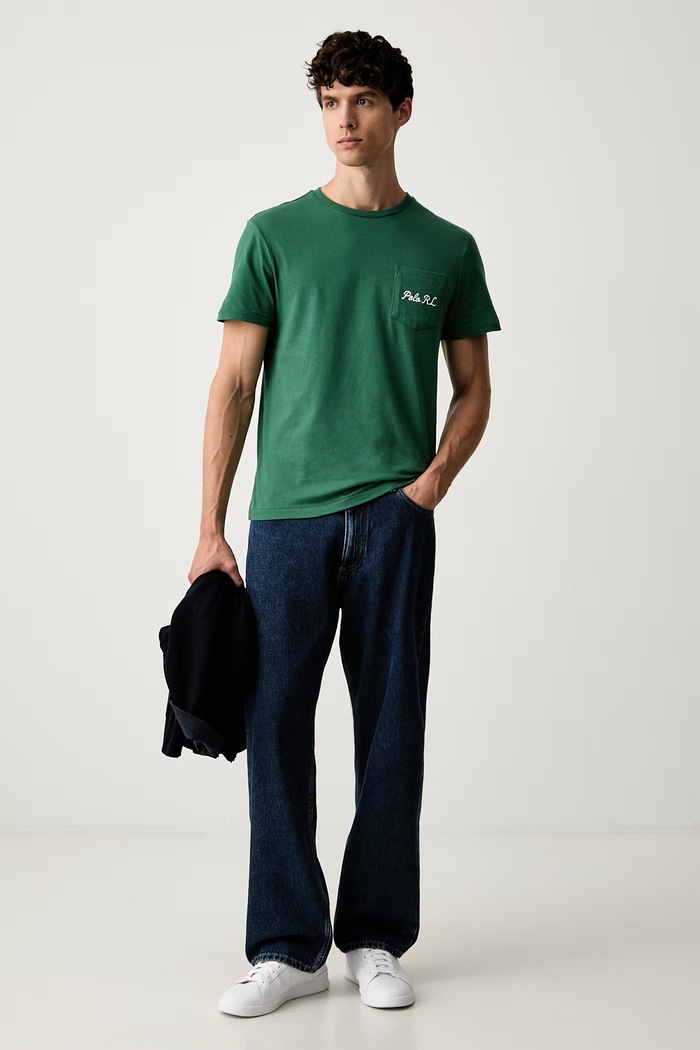 Polo Ralph Lauren tričko pánske bavlnené 710B30184 zelená AW26
