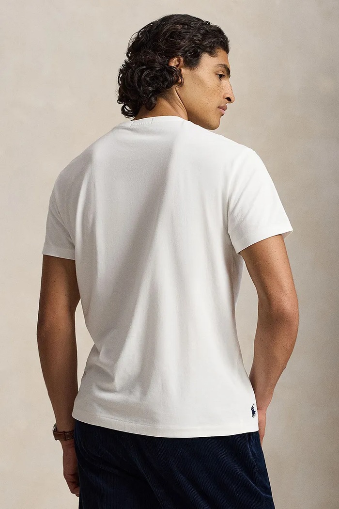 Polo Ralph Lauren T-shirt męski bawełniany 710B26090 biały AW26