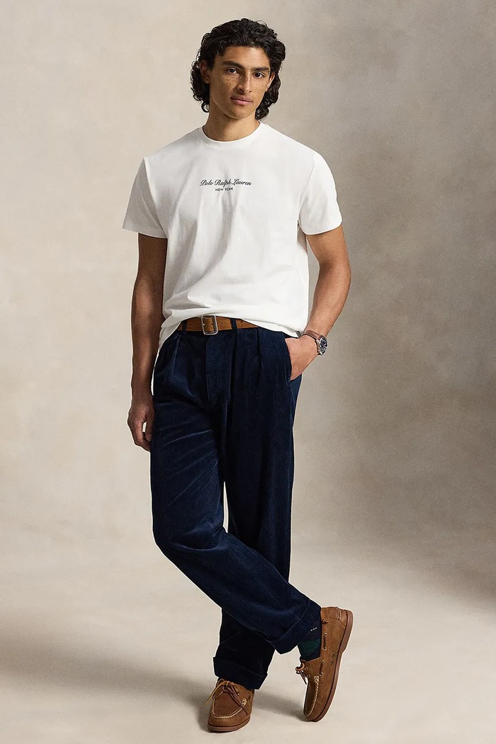 Odzież Polo Ralph Lauren T-shirt męski bawełniany 710B26090 biały