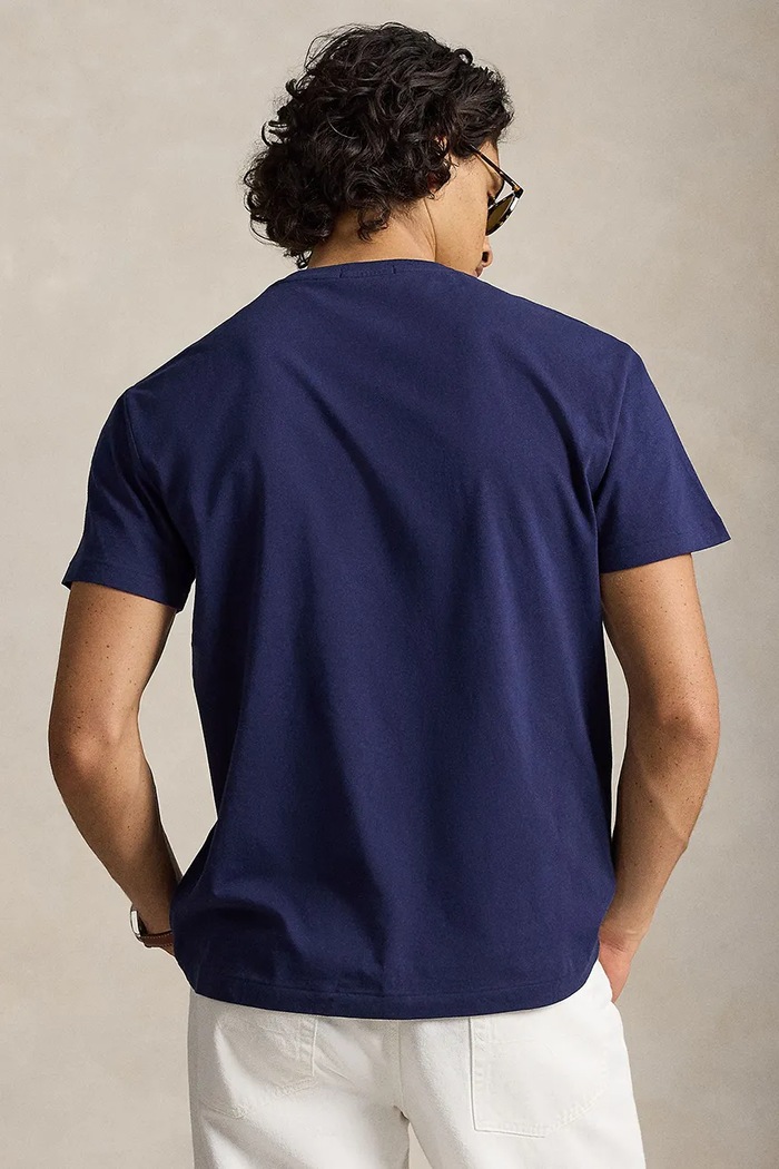 Polo Ralph Lauren T-shirt męski bawełniany 710B26090 granatowy AW26
