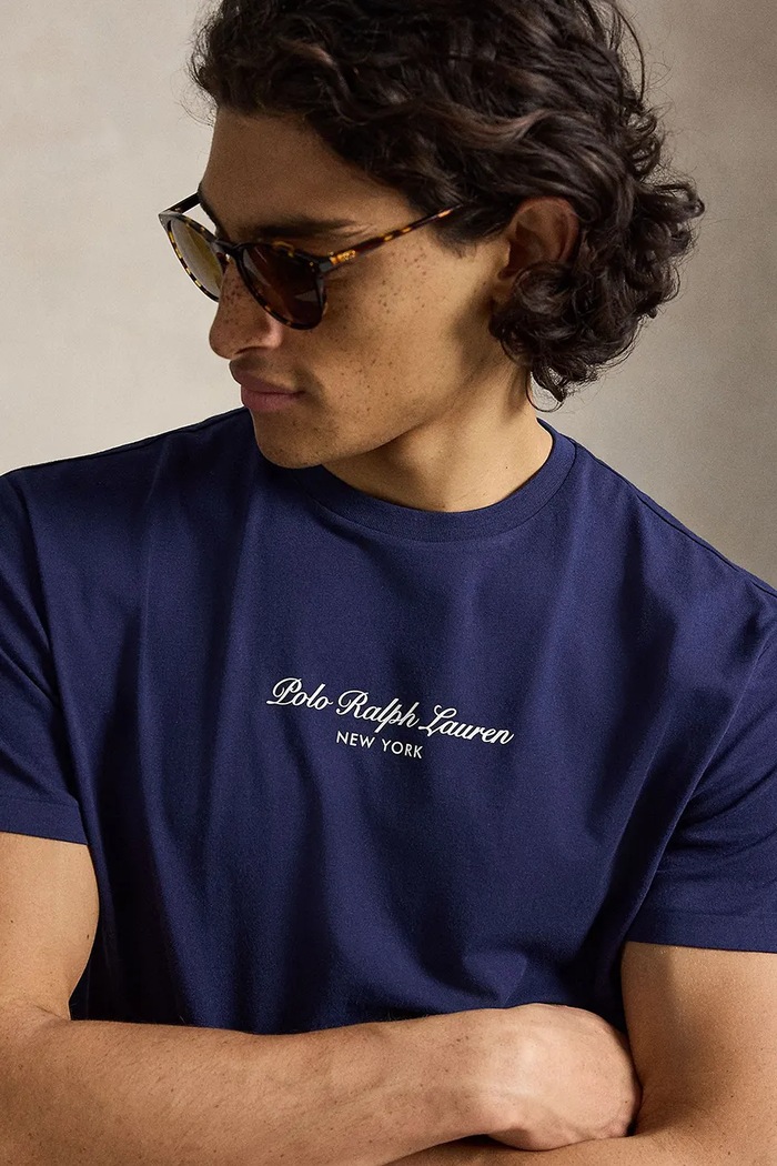 Polo Ralph Lauren T-shirt męski bawełniany granatowy 710B26090