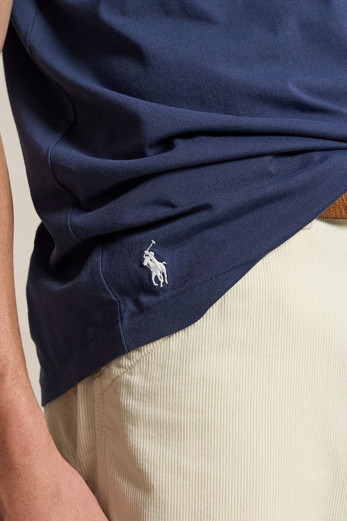 T-shirt męski bawełniany Polo Ralph Lauren niebieski 710B26090