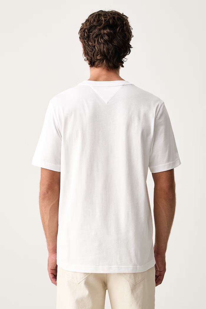 Odzież Tommy Hilfiger T-shirt męski bawełniany MW0MW44882 biały