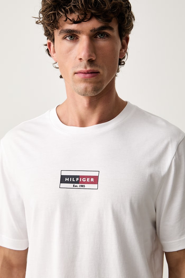 Tommy Hilfiger T-shirt męski bawełniany biały MW0MW44882