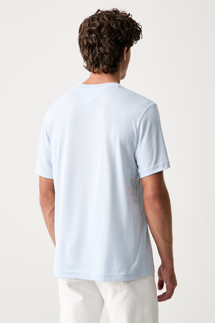 Odzież Tommy Hilfiger T-shirt męski bawełniany MW0MW44882 niebieski