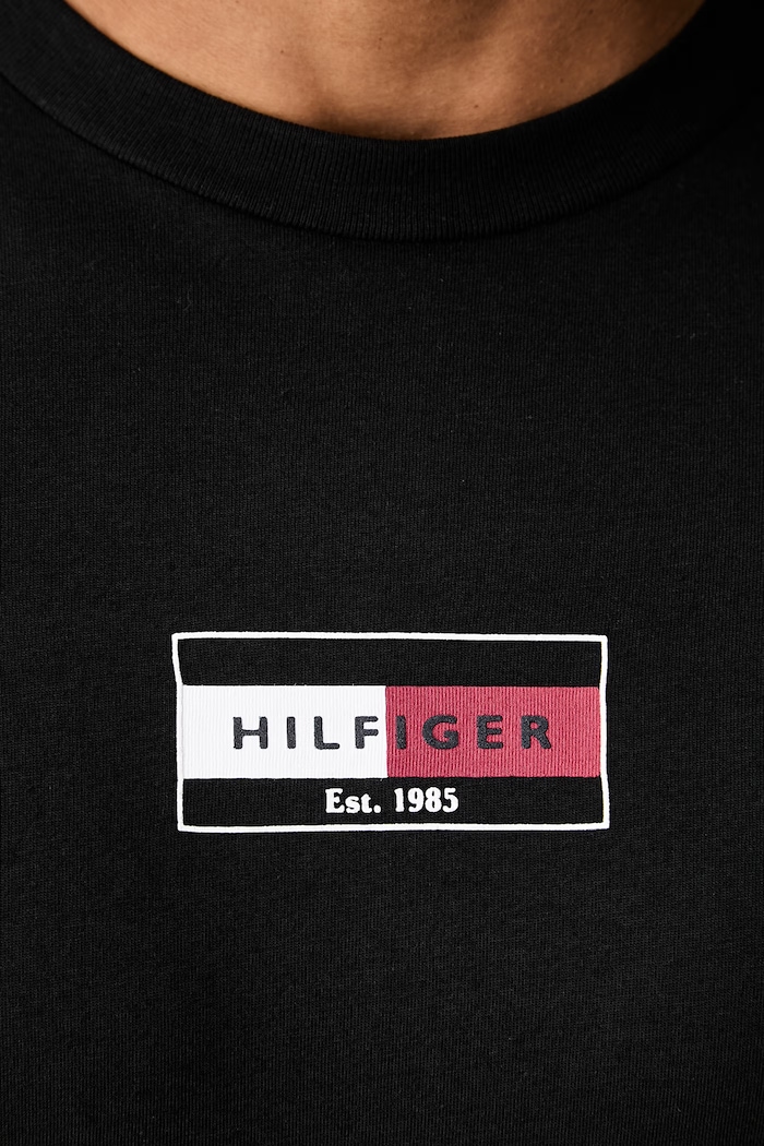 Tommy Hilfiger t-shirt da uomo in cotone MW0MW44882 nero