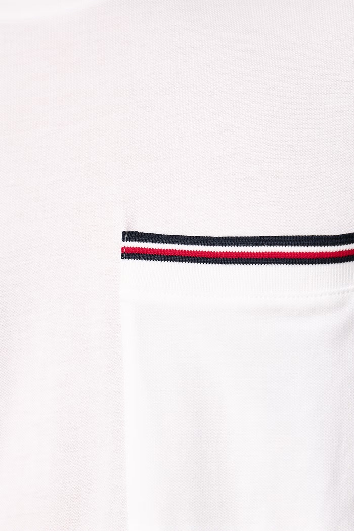 Kratka majica moška bombažna Tommy Hilfiger MW0MW44916 bela