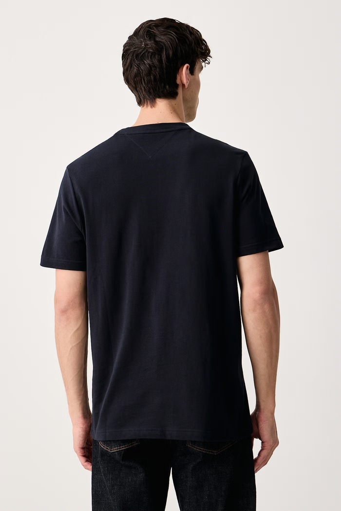 Tommy Hilfiger T-shirt ανδρικό βαμβακερό MW0MW44916 σκούρο μπλε AW26