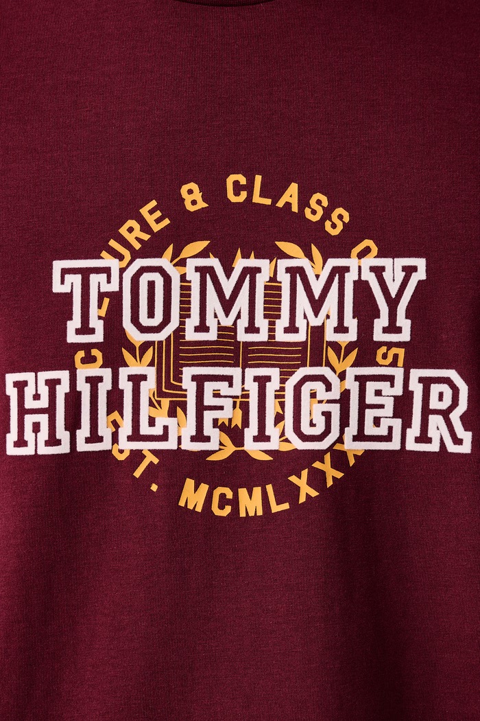 Majica za muškarce od pamuka Tommy Hilfiger MW0MW44892 bordo