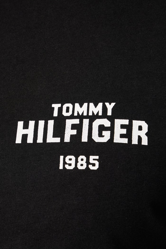 T-shirt ανδρικό βαμβακερό Tommy Hilfiger μαύρο MW0MW44878