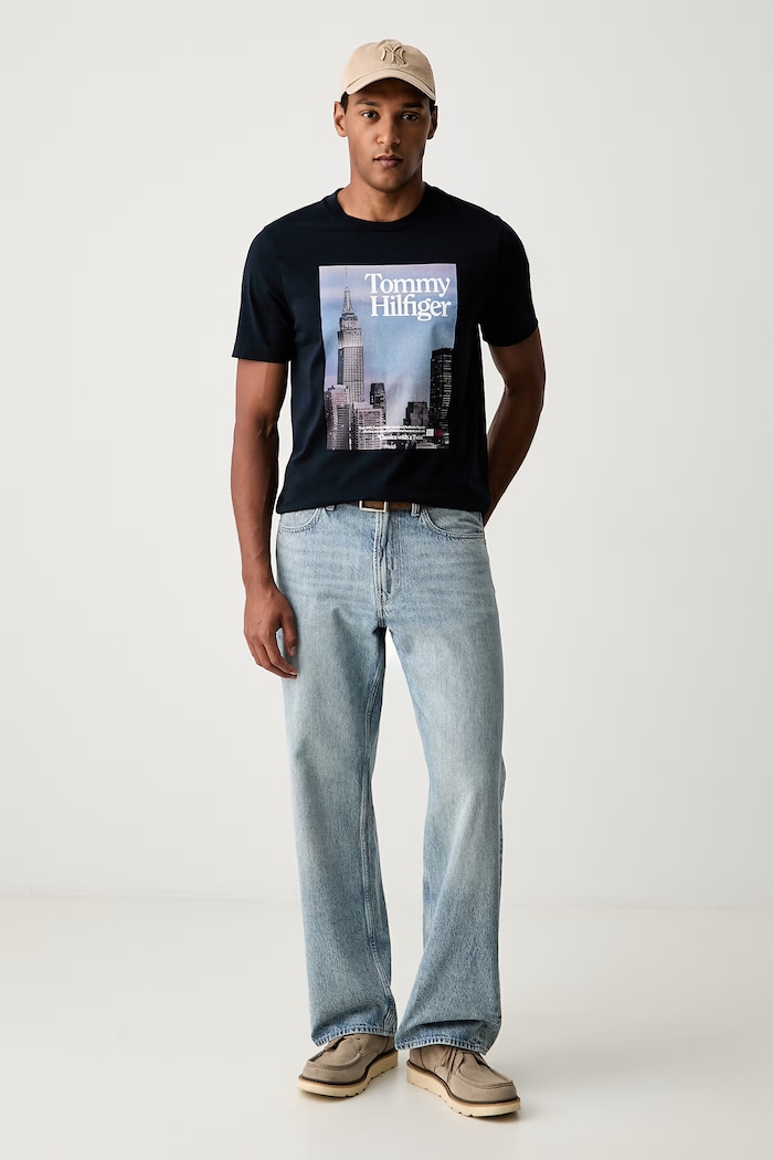 Tommy Hilfiger Tričko pánske bavlnené MW0MW45188 tmavomodrá AW26