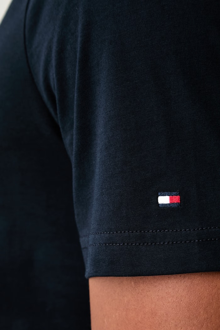Tommy Hilfiger majica za muškarce od pamuka MW0MW45188 mornarsko plava