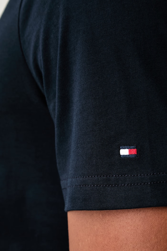 Tričko pánske bavlnené Tommy Hilfiger tmavomodrá MW0MW45188