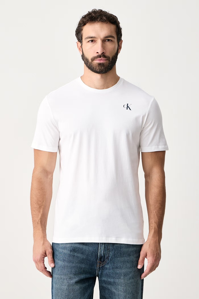 Calvin Klein Jeans T-shirt męski bawełniany biały LV04RH815G