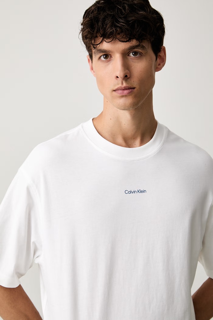 Calvin Klein Jeans T-shirt męski bawełniany biały LV04RH803G