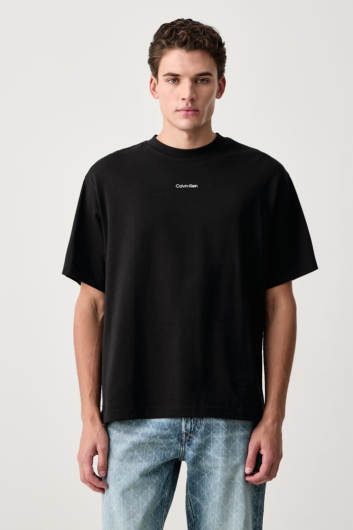 Calvin Klein Jeans T-shirt męski bawełniany czarny LV04RH803G
