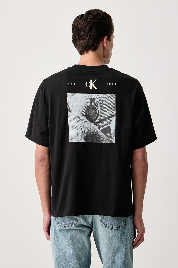 Odzież Calvin Klein Jeans T-shirt męski bawełniany LV04RH803G czarny