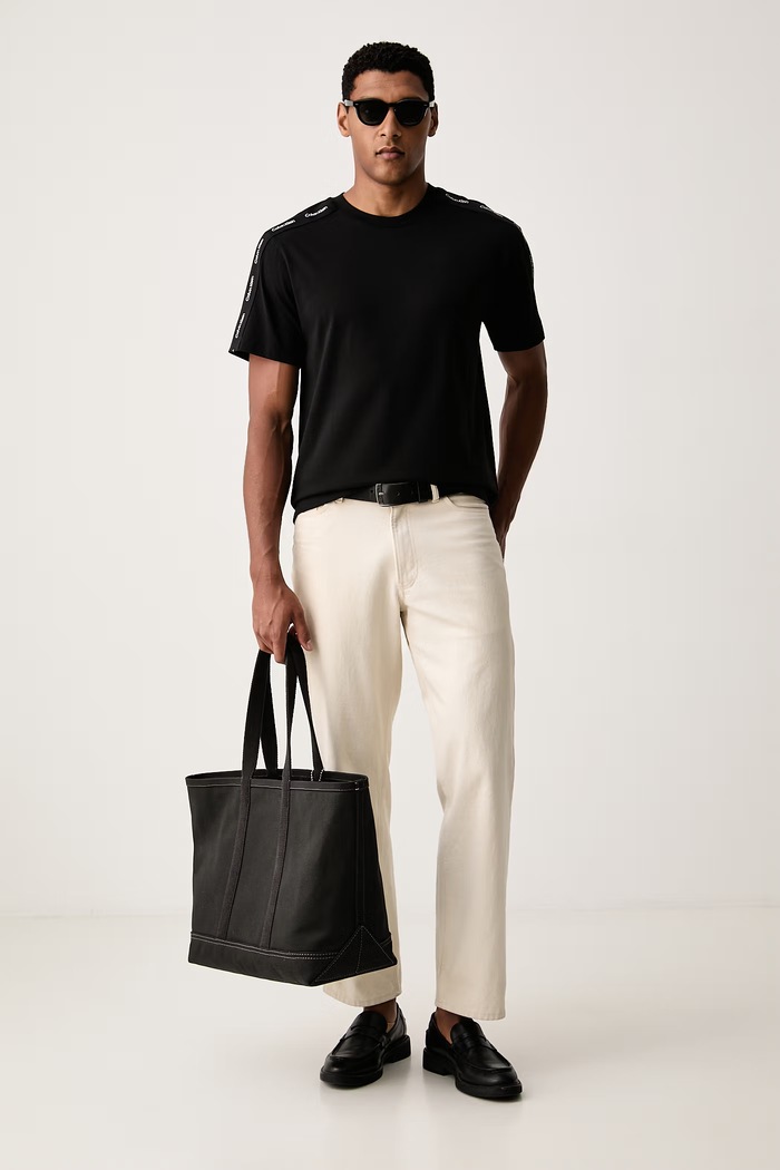 Calvin Klein Jeans kratka majica moška bombažna LV04RH201G črna AW26