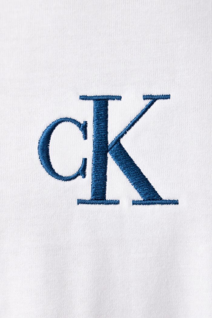 Kratka majica moška bombažna Calvin Klein Jeans bela LV04RH842G