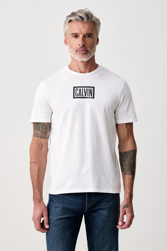 Calvin Klein Jeans Tričko pánske bavlnené biela LV04RH818G