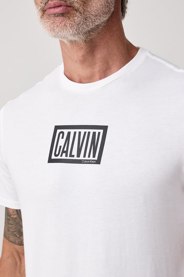 Tričko pánske bavlnené Calvin Klein Jeans LV04RH818G biela