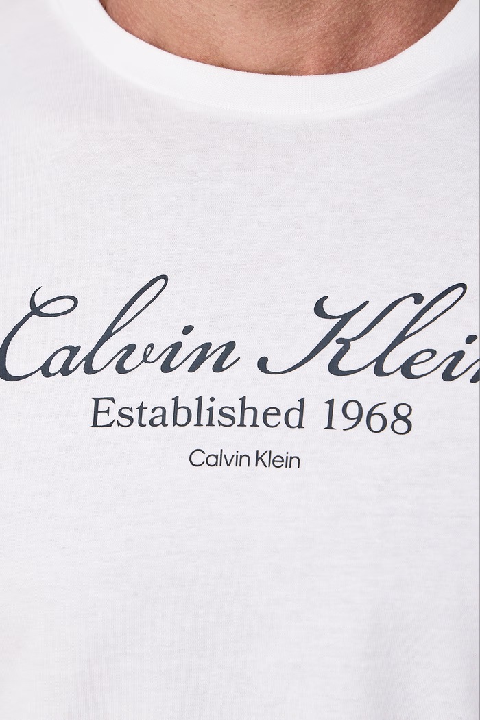 Tričko pánske bavlnené Calvin Klein Jeans biela LV04RH830G