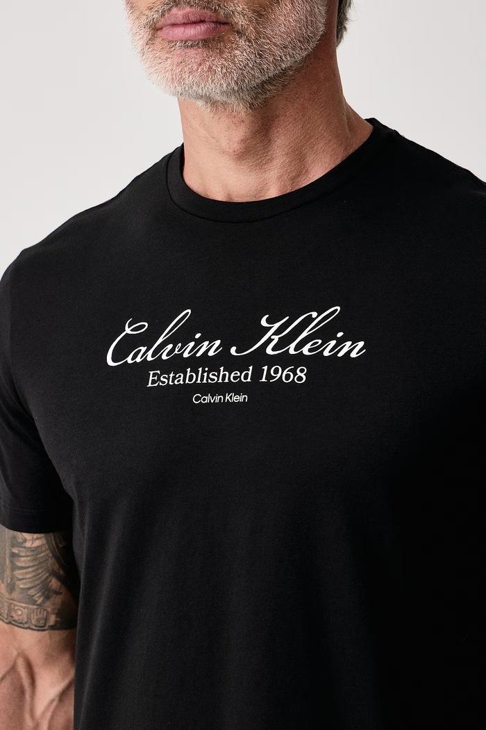 Tričko pánske bavlnené Calvin Klein Jeans LV04RH830G čierna