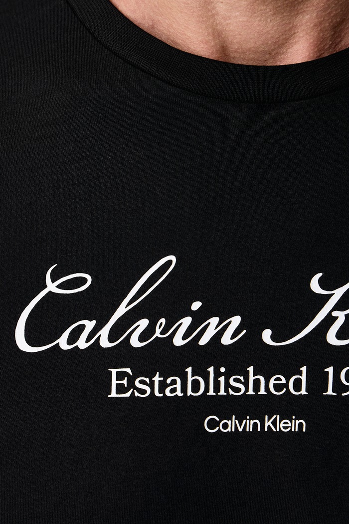 Tričko pánske bavlnené Calvin Klein Jeans čierna LV04RH830G