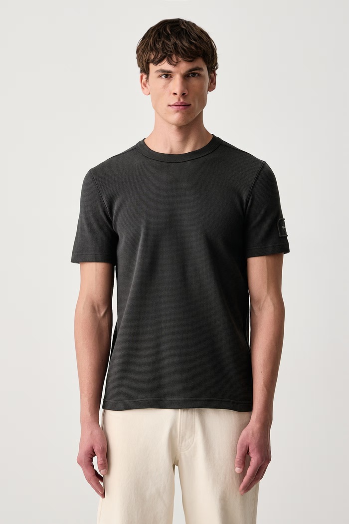 Calvin Klein Jeans T-shirt męski bawełniany czarny LV04RJ208G