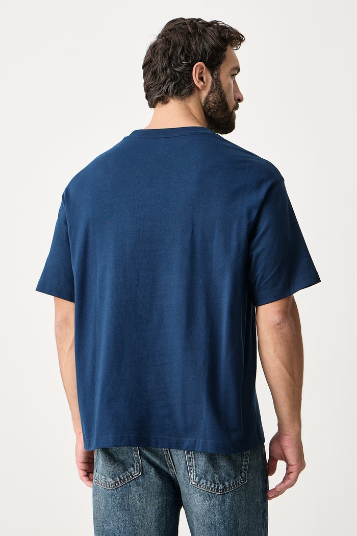 Odzież Calvin Klein Jeans T-shirt męski bawełniany LV04RH800G granatowy