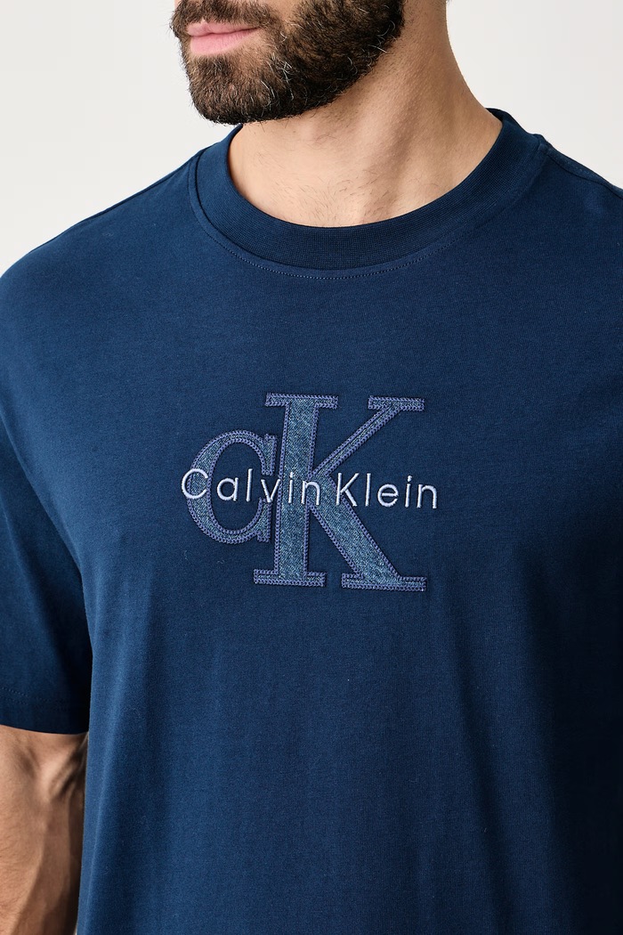 T-shirt męski bawełniany Calvin Klein Jeans LV04RH800G granatowy