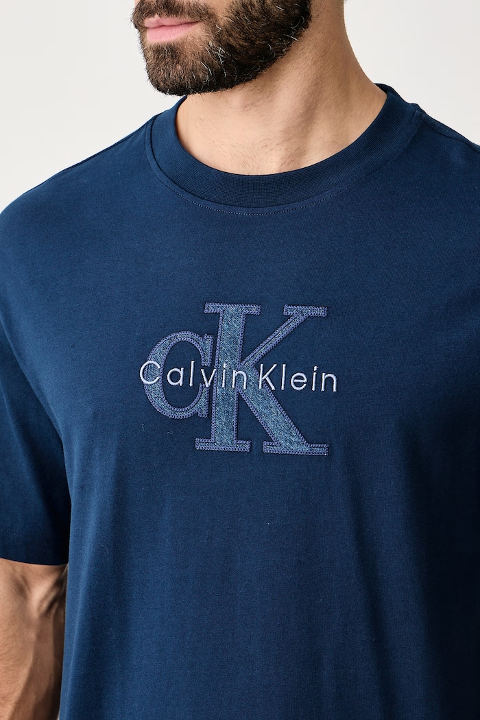 T-shirt męski bawełniany Calvin Klein Jeans LV04RH800G granatowy