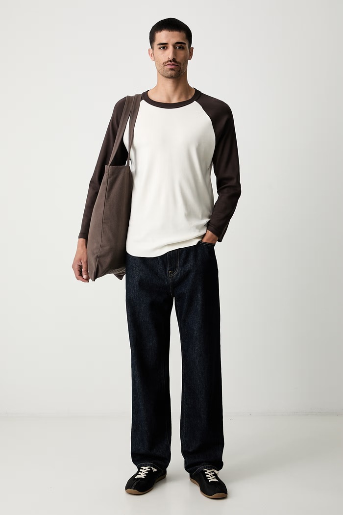 A.P.C. GOTS longsleeve bawełniany męski COHMW.H26545 beżowy AW26