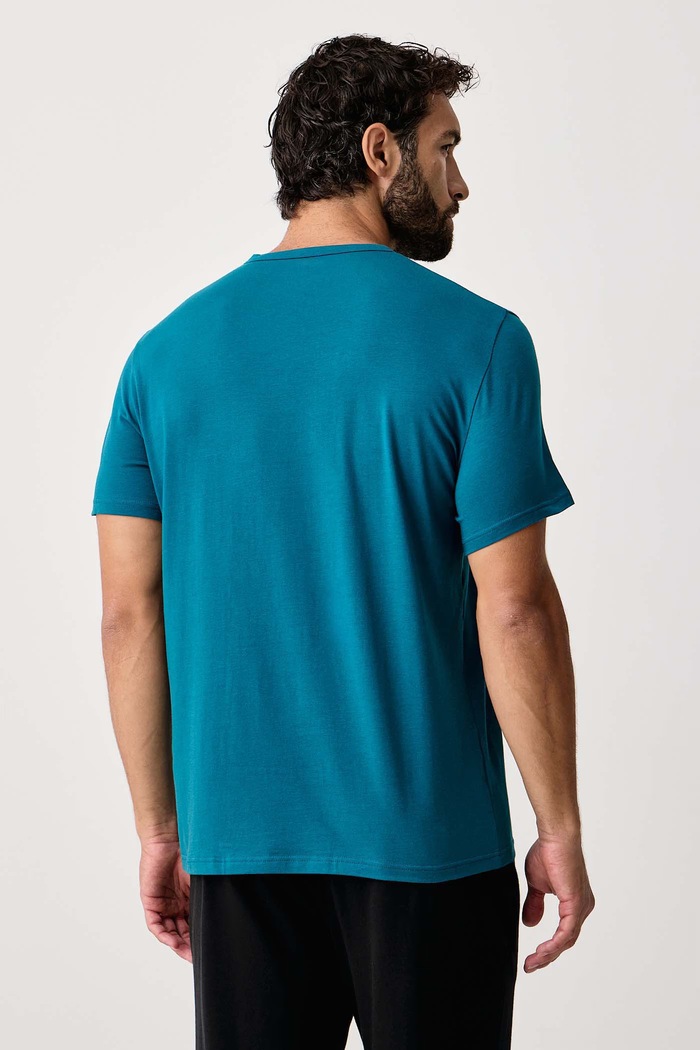 Odzież Emporio Armani Underwear T-shirt lounge męski bawełniany z elastanem 2-pack EM000392.AF25019 granatowy