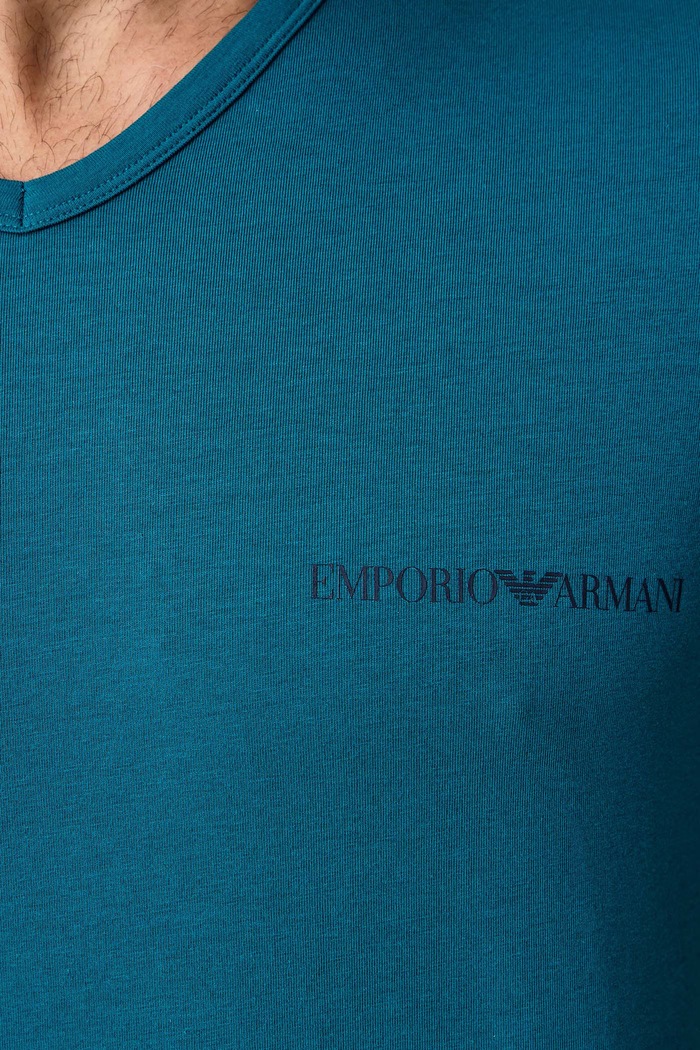 Emporio Armani Underwear T-shirt lounge męski bawełniany z elastanem 2-pack EM000392.AF25019