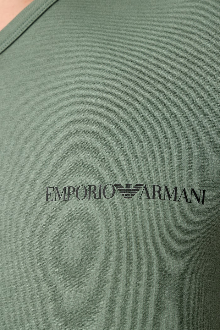 Emporio Armani Underwear T-shirt lounge męski bawełniany z elastanem 2-pack EM000392.AF25019