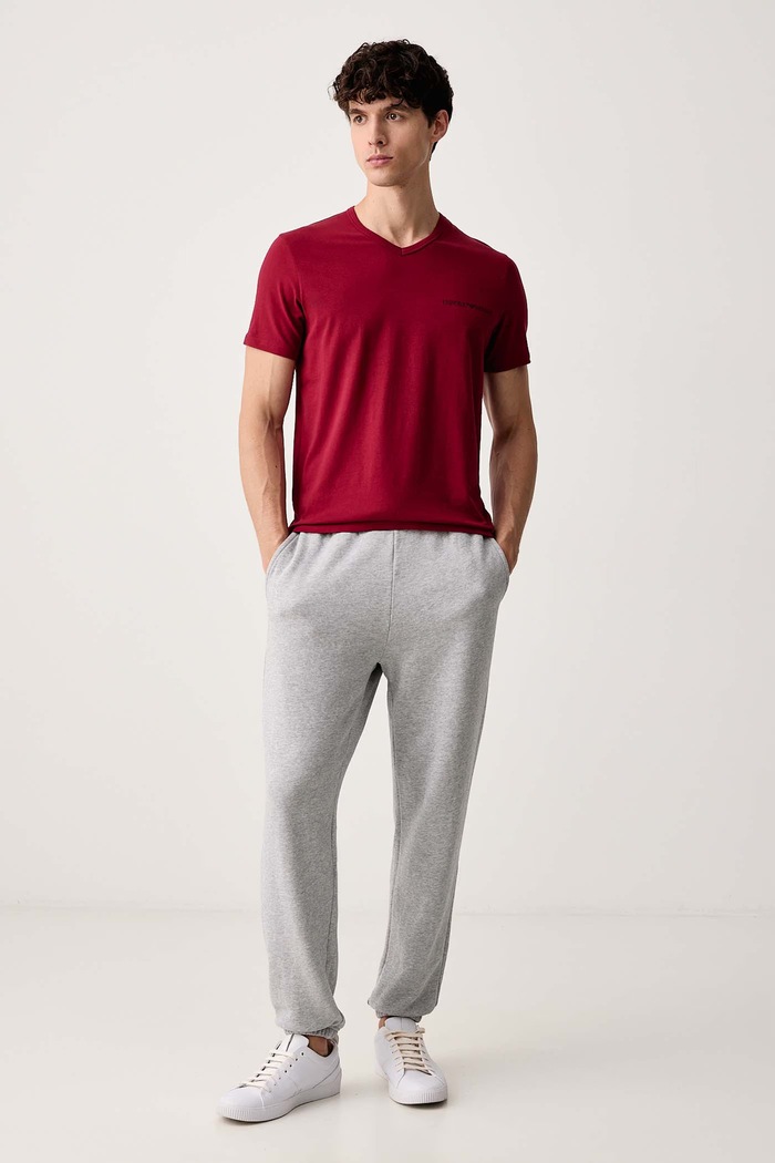 Emporio Armani Underwear T-shirt lounge męski bawełniany z elastanem 2-pack EM000392.AF25019 czarny AW26