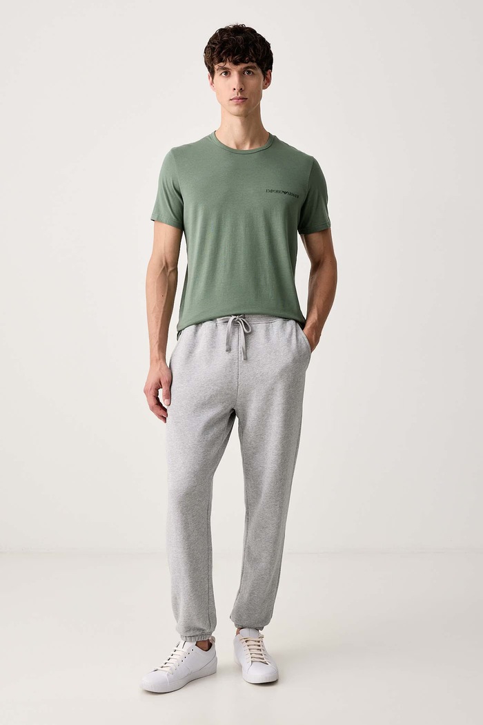 Emporio Armani Underwear T-shirt lounge męski bawełniany z elastanem 2-pack EM000391.AF25019 czarny AW26