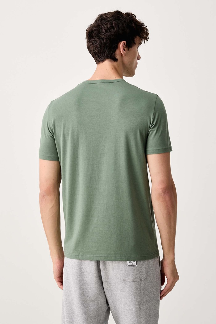 Odzież Emporio Armani Underwear T-shirt lounge męski bawełniany z elastanem 2-pack EM000391.AF25019 czarny