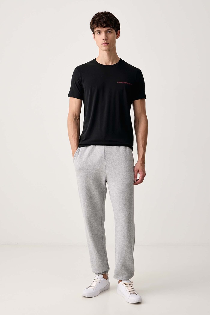 Emporio Armani Underwear T-shirt lounge męski bawełniany z elastanem 2-pack EM000391.AF25019 czarny AW26