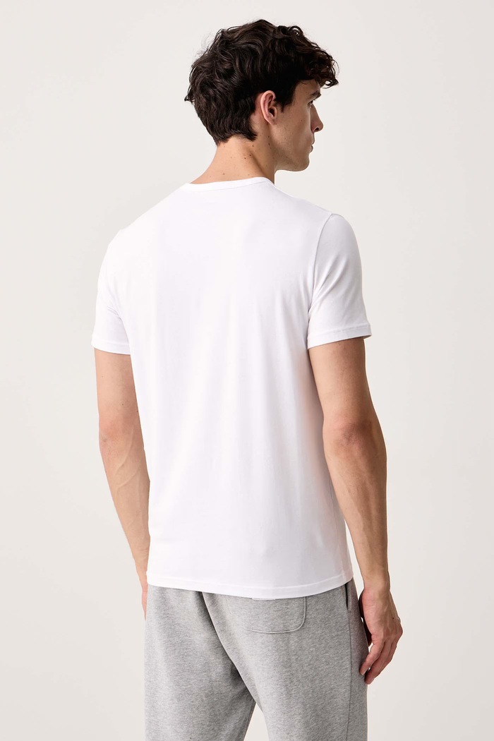 T-shirt lounge męski bawełniany z elastanem 2-pack Emporio Armani Underwear czarny EM000391.AF25019