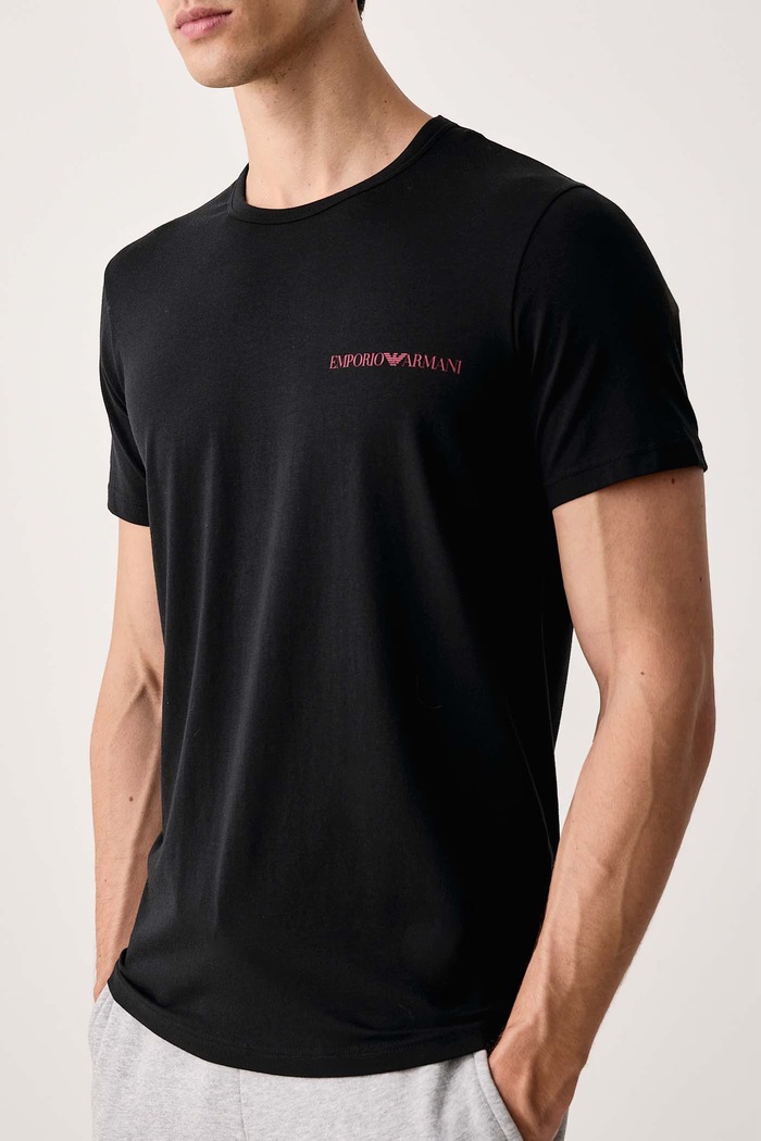 Emporio Armani Underwear T-shirt lounge męski bawełniany z elastanem 2-pack EM000391.AF25019