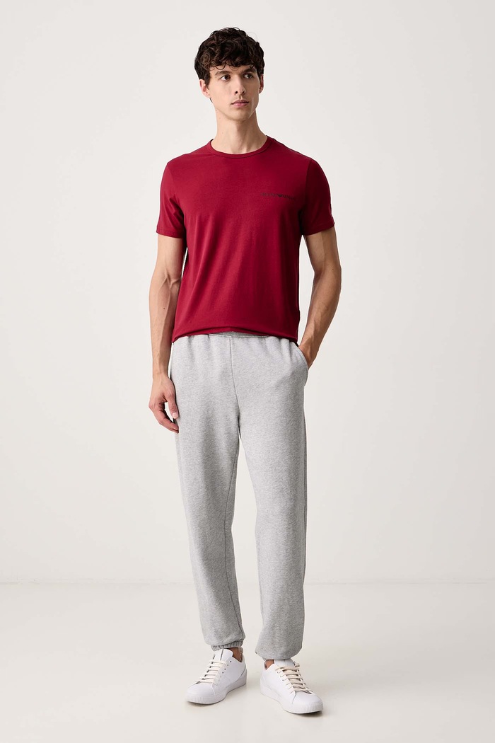 Emporio Armani Underwear T-shirt lounge męski bawełniany z elastanem 2-pack EM000391.AF25019 czarny AW26