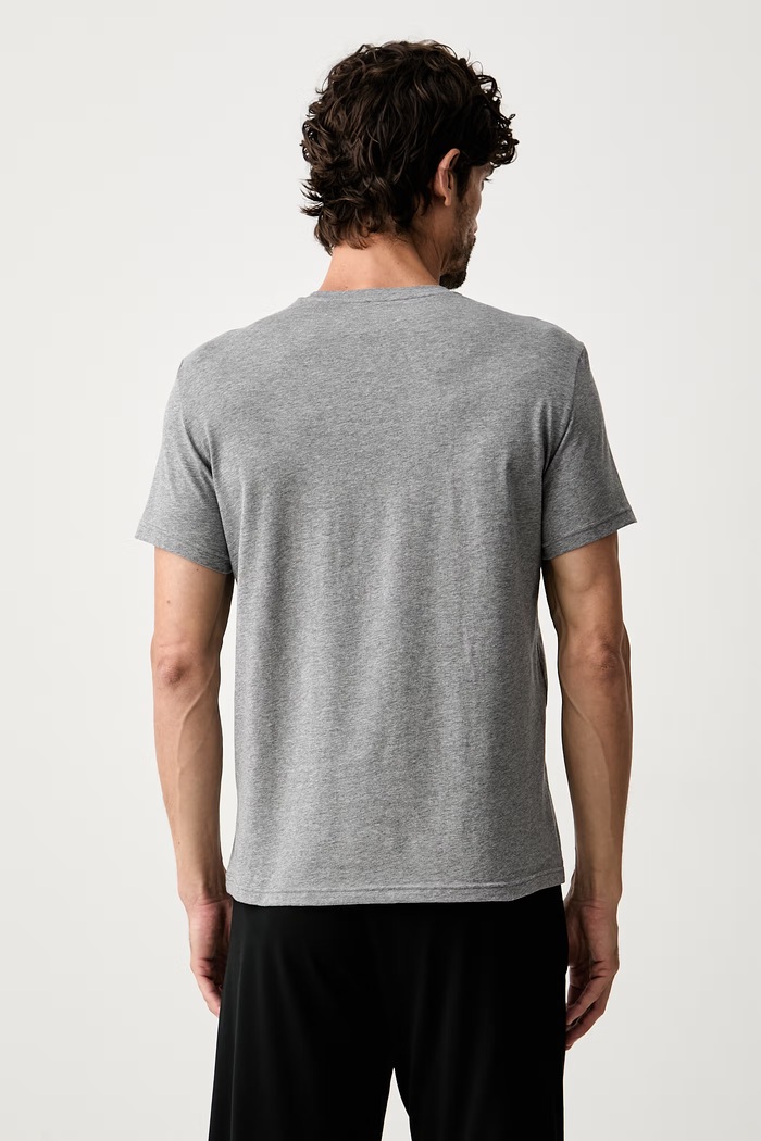 Odzież Emporio Armani Underwear T-shirt lounge męski bawełniany z elastanem 2-pack EM000391.AF25017 szary